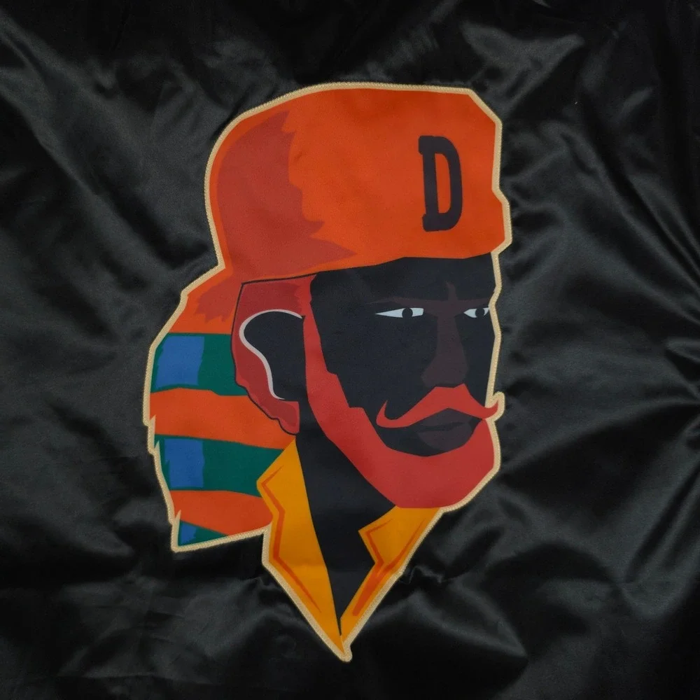 Hebru Brantley Mitchell & Ness Medium Varsity Jacket Cut‎ & Sew Art Black NWT